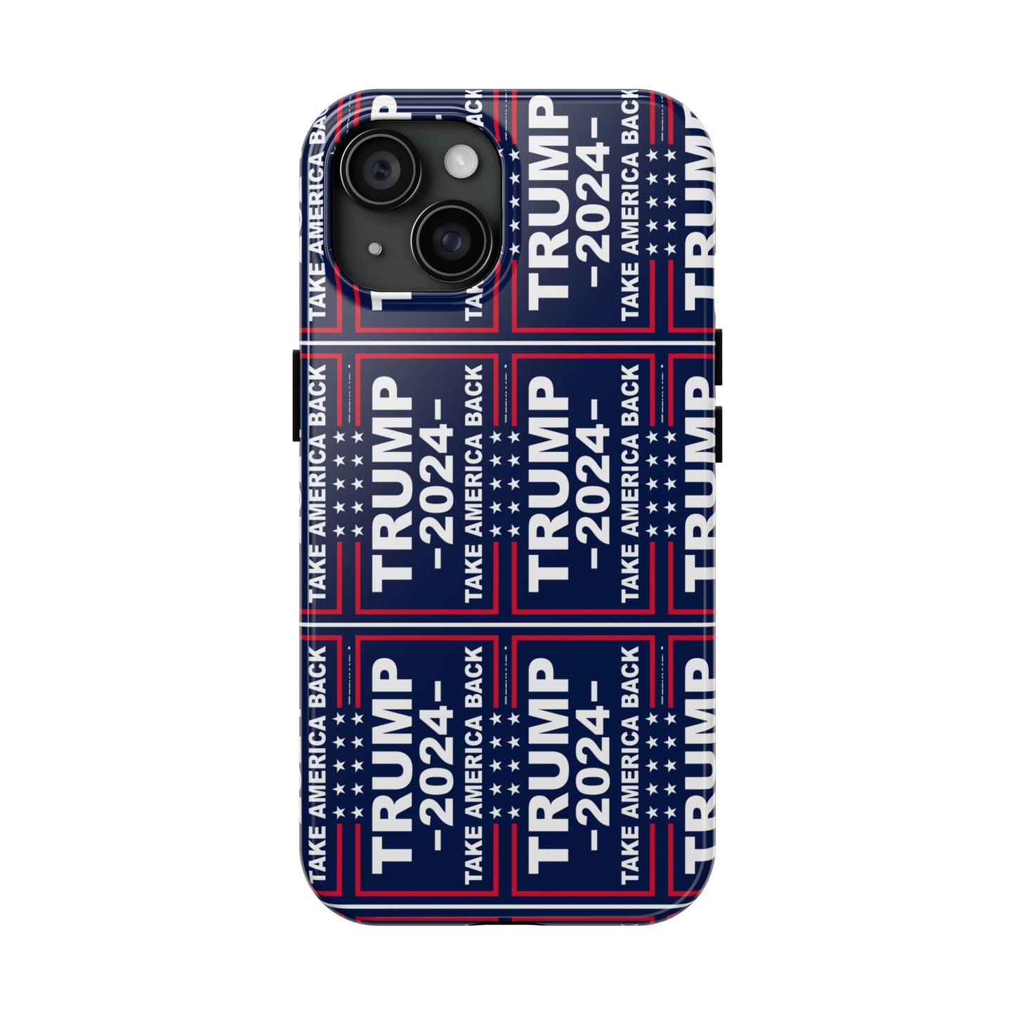Trump 2024 Take America Back Blue Apple iPhone Tough Phone Cases