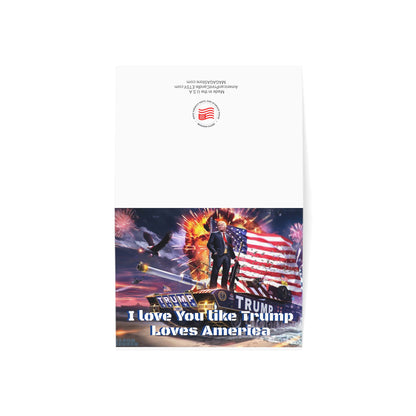 I love you like Trump Loves America Mother's Day MAGA Solider Greeting Cards