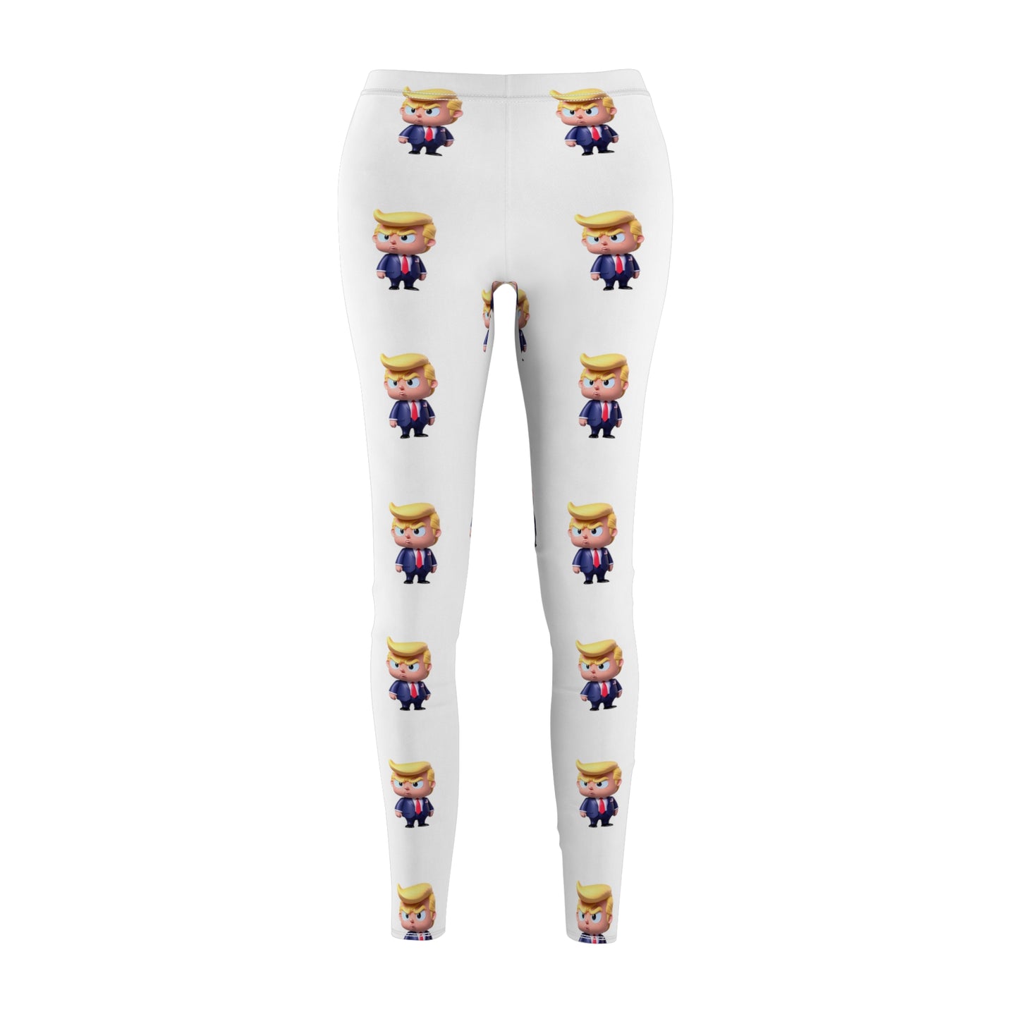 Little Trump MAGA White Comfort Fit Women's Casual Leggings