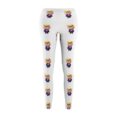 Little Trump MAGA White Comfort Fit Women's Casual Leggings