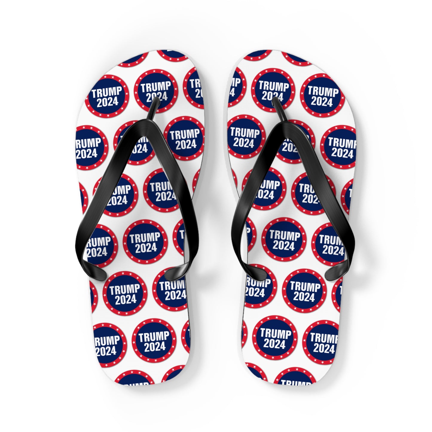 Trump 2024 Red White and blue Comfy Summer Beach Unisex Flip Flops