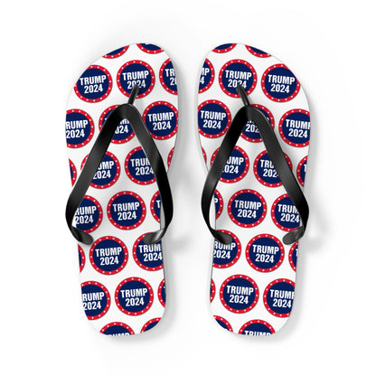 Trump 2024 Red White and blue Comfy Summer Beach Unisex Flip Flops