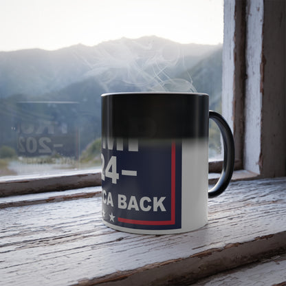 Color Morphing Trump 2024 Take America Back Heat Reacting Coffee Mug 11oz