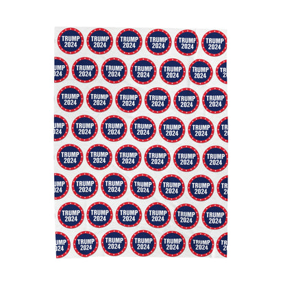 Trump 2024 Velveteen Plush Blanket MAGA