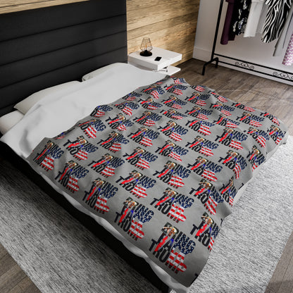 Trump MAGA Take America Back Fleece Warm Blanket