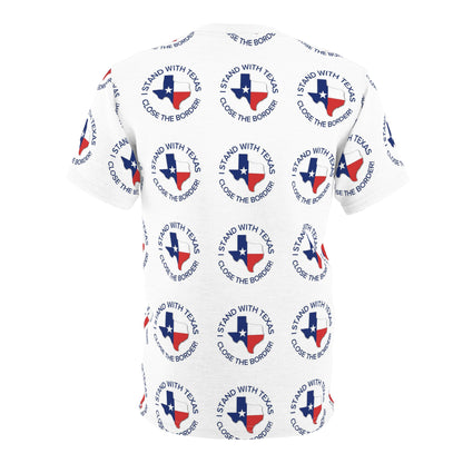I stand with Texas Close the Border Unisex Cut & Sew Soft Tee