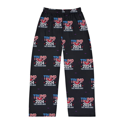 Trump 2024 Take America Back Men's Polyester Lounge Comfy Pajama Pants