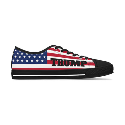 Trump American Flag 2024 All Over Print Women's Low Top Sneakers