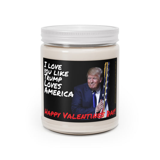I love you like Trump loves America Soy Blend Candle 9oz (American Flag)