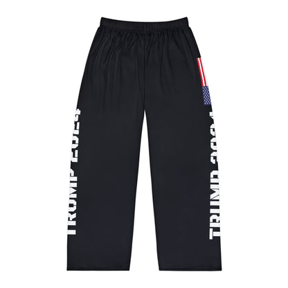 Trump 2024 Black Men's Polyester Lounge Comfy Pajama Pants MAGA