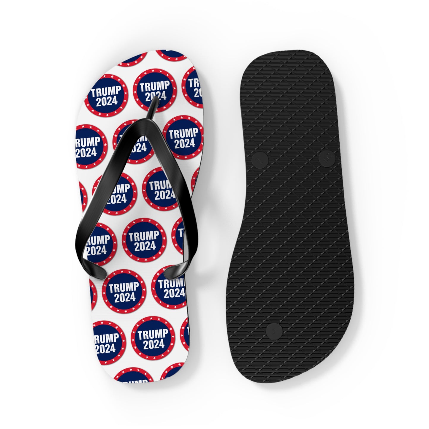 Trump 2024 Red White and blue Comfy Summer Beach Unisex Flip Flops