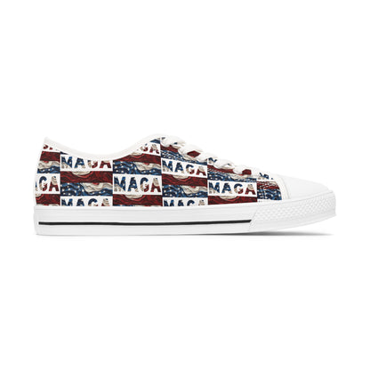 MAGA Trump Red white and blue All Over Print Women's Low Top Sneakers