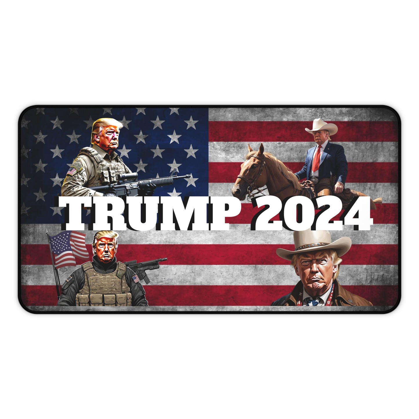 Trump 2024 Soldier Cowboy MAGA American Desk Mats