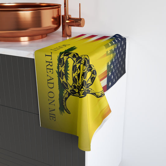 Dont Tread on me American Flag Gadsden Kitchen Bathroom Soft Hand Towel
