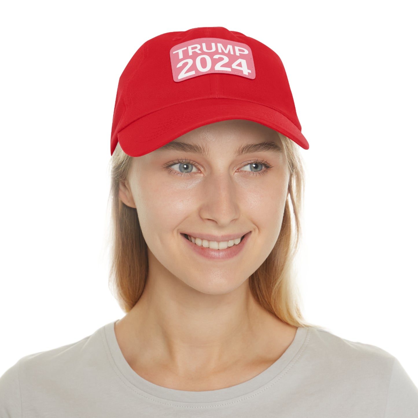 Women's Trump 2024 leather patch hat