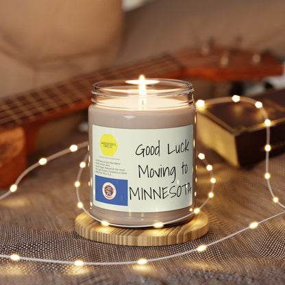 Good Luck moving to Minnesota scented Soy Candle, 9oz