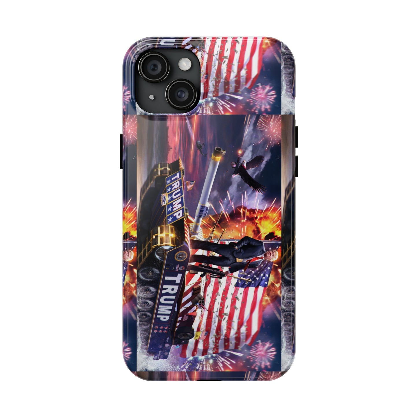 Trump Tank Murica F Yeah Apple iPhone Tough Phone Cases