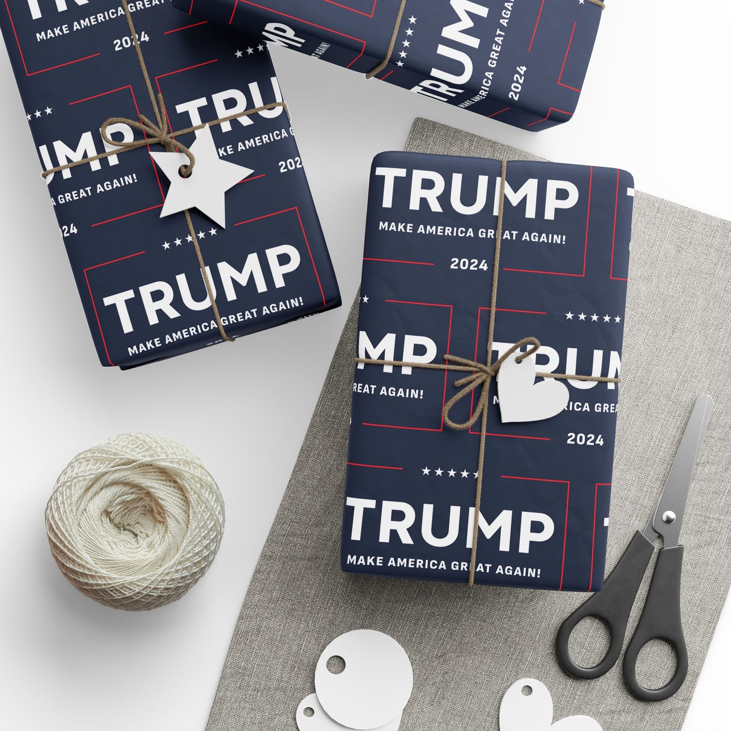 Trump 2024 Make America Great Again MAGA Christmas Gift Present Wrapping Papers