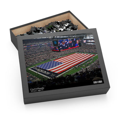 Dallas Cowboys Stadium Puzzle (252-Piece) NFL Football American flag Dak Prescot