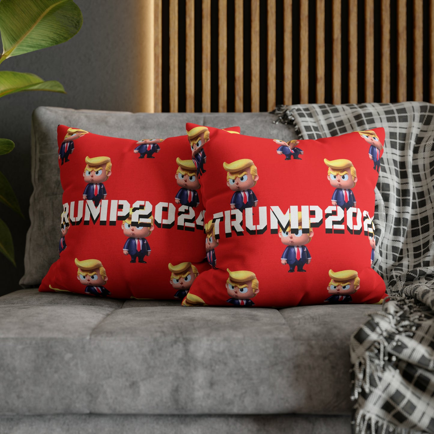 Little Trump 2024 Republican Red Soft Comfy Throw Pillow Case MAGA Gift