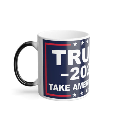 Color Morphing Trump 2024 Take America Back Heat Reacting Coffee Mug 11oz