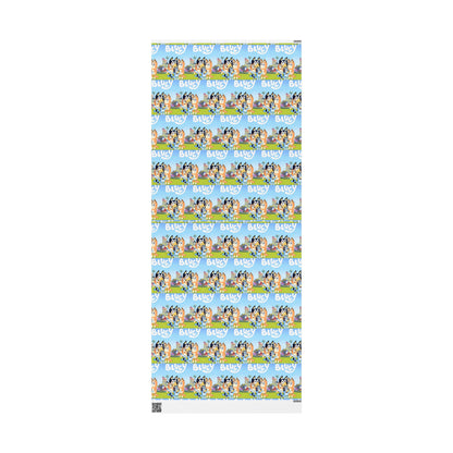 Bluey Childrens TV Show Cartoon Birthday High Def Gift Wrapping Paper