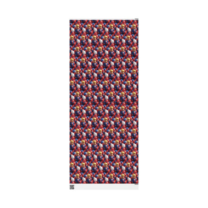 Trump Balloons Happy Birthday Red White MAGA Birthday Gift Present Wrapping Paper