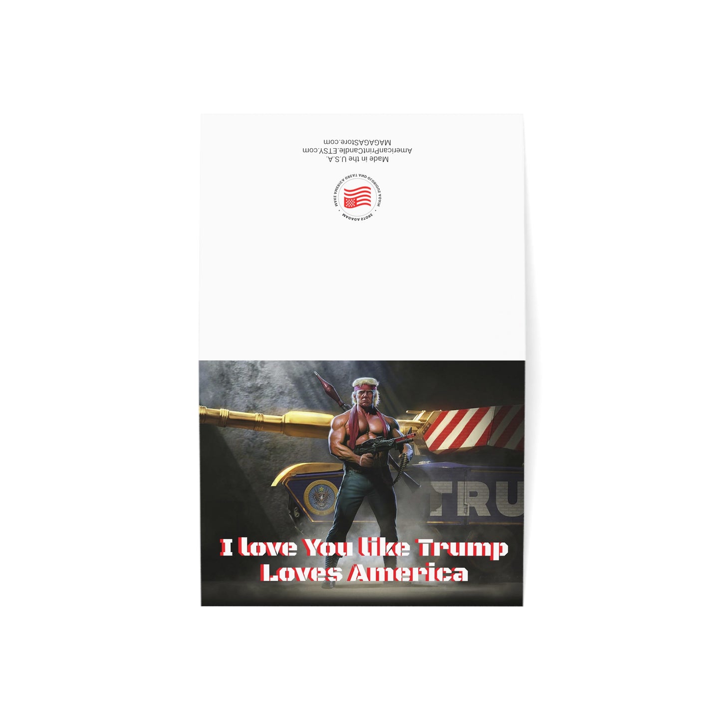 I love you like Trump Loves America MAGA Anniversary Greeting Cards