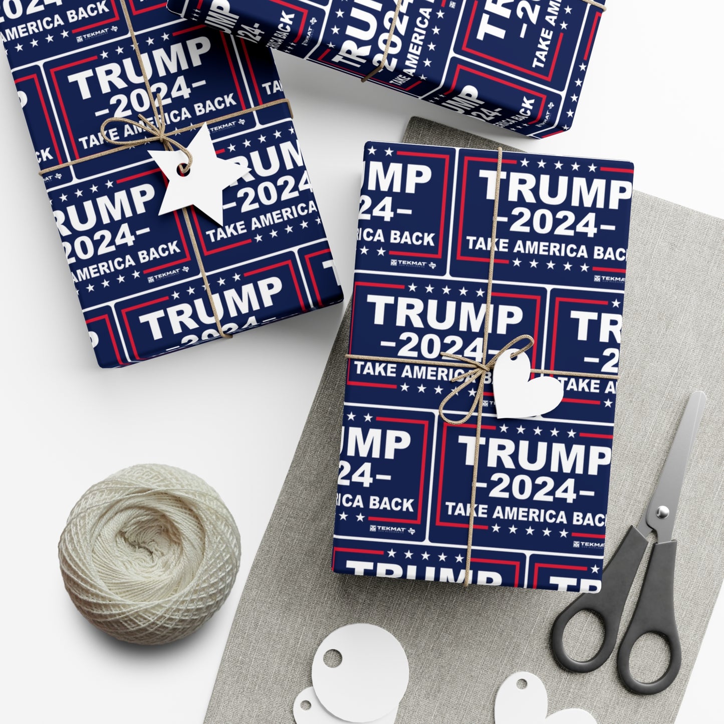 Trump Take America Back Christmas Wrapping gift Paper