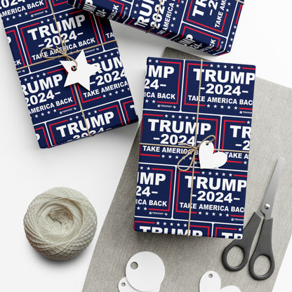 Trump Take America Back Christmas Wrapping gift Paper
