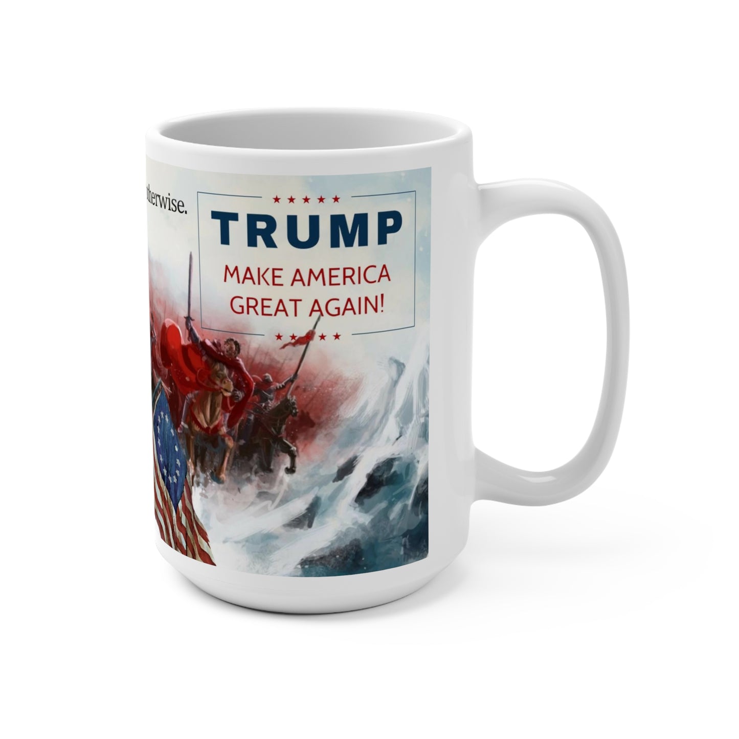 Trump the Patriot Warrior gift Jumbo Ceramic Coffee Mug 15oz MAGAGA
