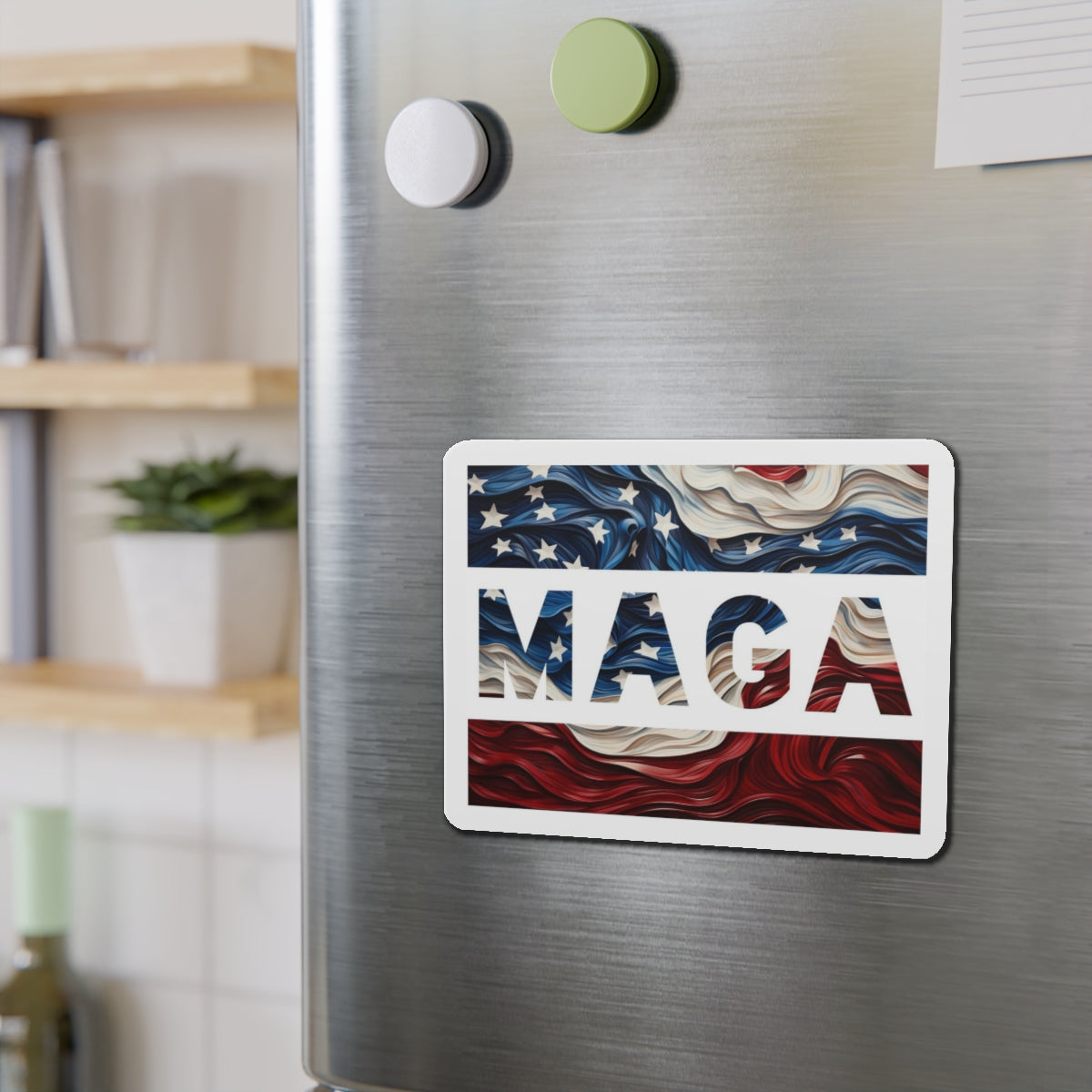 MAGA Trump Red White and Blue Die-Cut Magnet