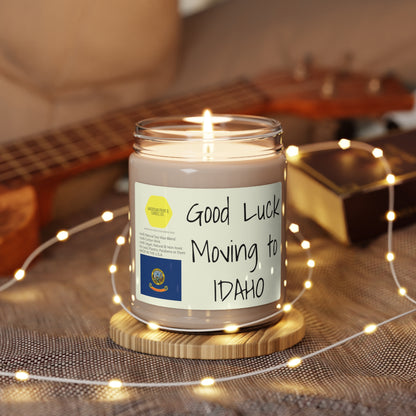 Good Luck moving to Idaho scented Soy Candle, 9oz