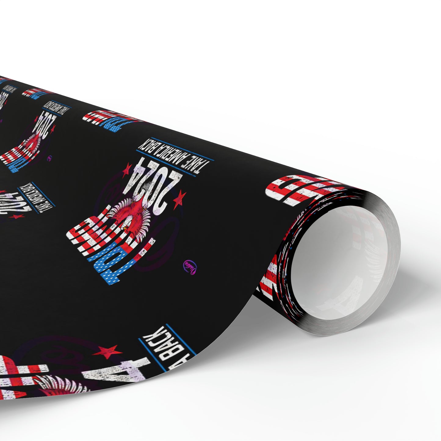 Trump 2024 Take America Back Black Birthday Gift Present Wrapping Paper MAGA