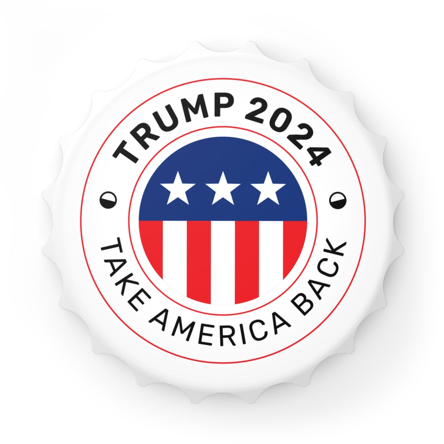 Trump 2024 Take America Back Circle Logo Bottle and Can Opener