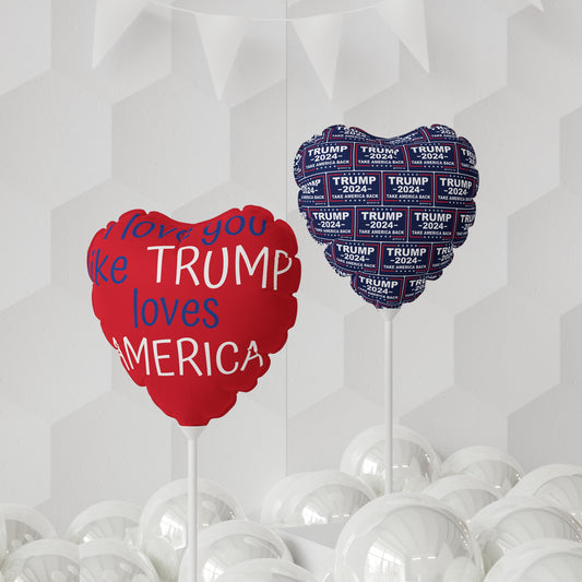 I love you like TRUMP loves AMERICA Balloon (Round and Heart-shaped), 11"