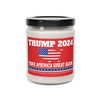 Trump 2024 Make America Great Again Scented Soy Glass Jar Candle 9oz