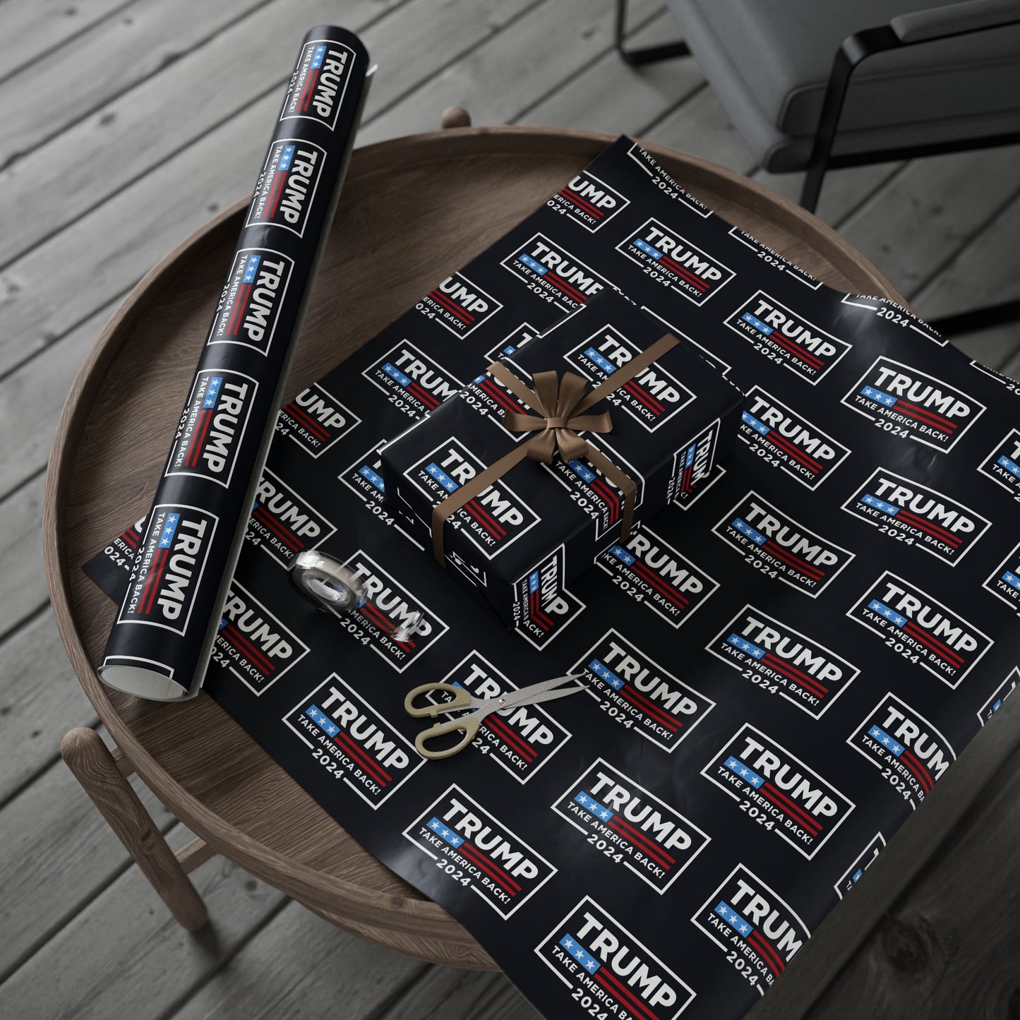 Trump 2024 Take America Back Christmas Gift Present Wrapping Papers