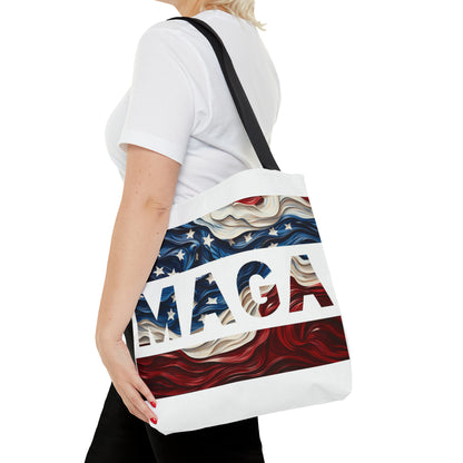 MAGA Red White and Blue Trump Rally Heavy Duty Tote Bag