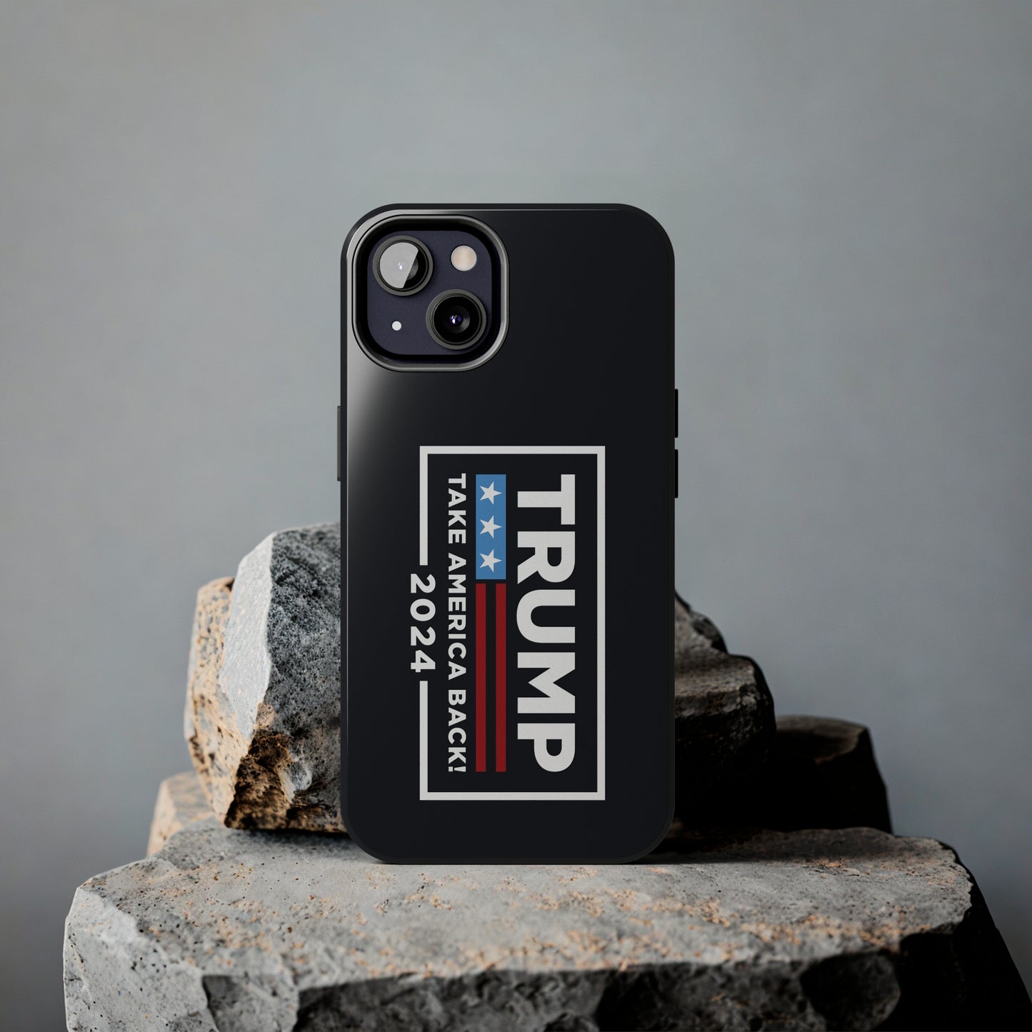 Trump 2024 Take America Back Black Apple iPhone Tough Phone Cases