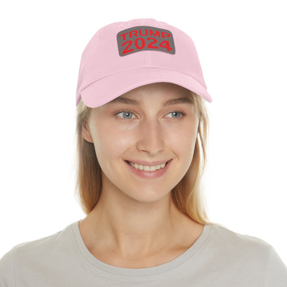 Women's Trump 2024 leather patch hat