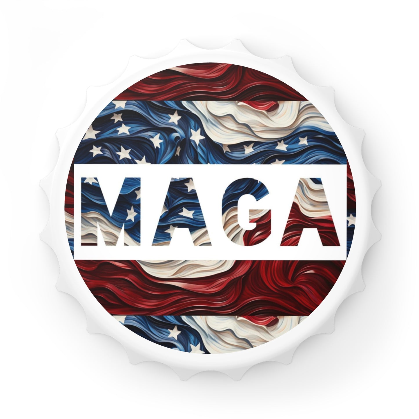 MAGA Rot-weiß-blauer Amerika-Trump-Flaschen- und Dosenöffner