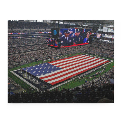 Dallas Cowboys Stadium Puzzle (252-Piece) NFL Football American flag Dak Prescot
