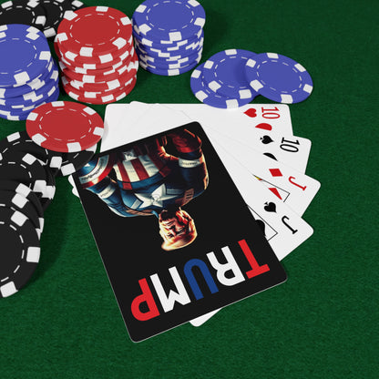Trump Captain America Playing Poker Cards