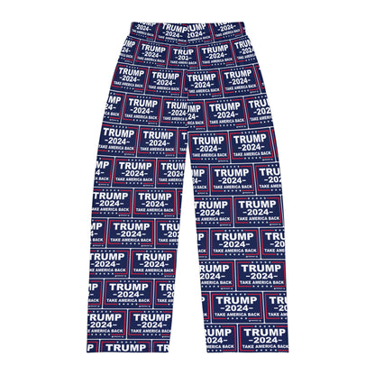 Take America Back Trump 2024 Men's Polyester Lounge Comfy Pajama Pants