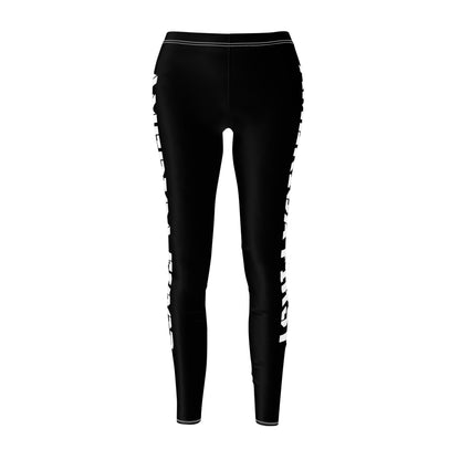 America First Black and white Women's Casual Leggings Trump MAGA