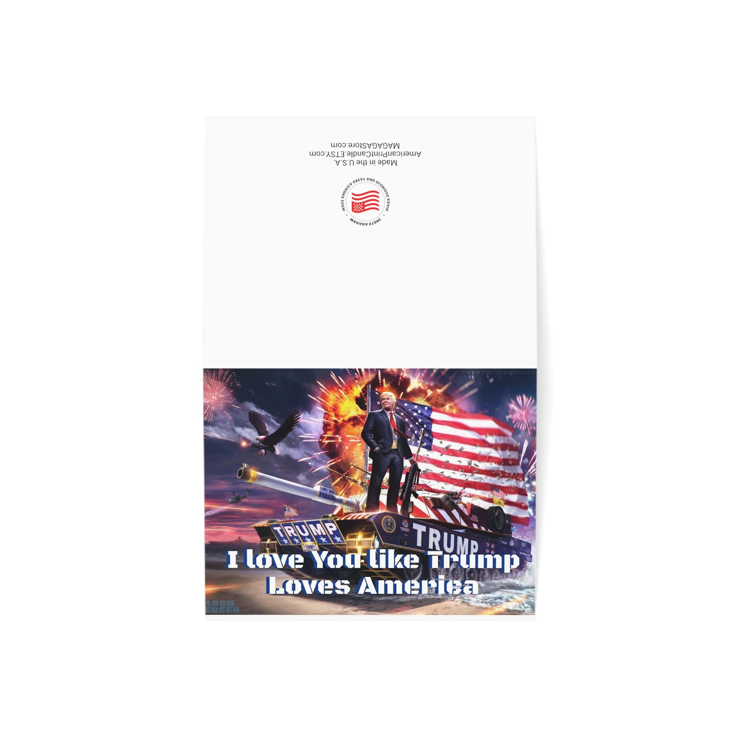 I love you like Trump Loves America MAGA Solider Anniversary Greeting Cards
