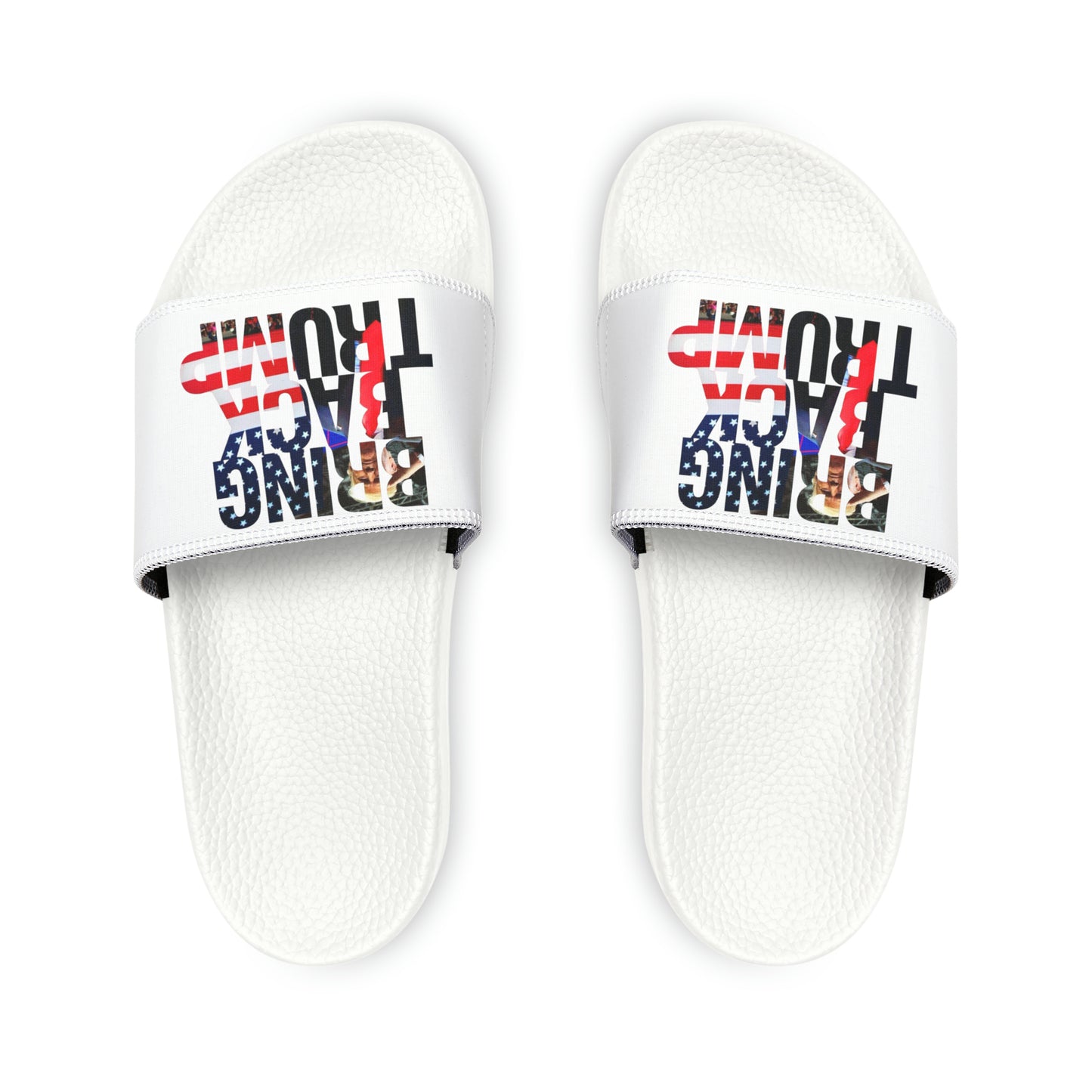 Women's Bring Back Trump 2024 MAGA Comfy PU Slide Sandals