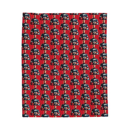 Trump Captain America Red Velveteen Plush Blanket MAGA