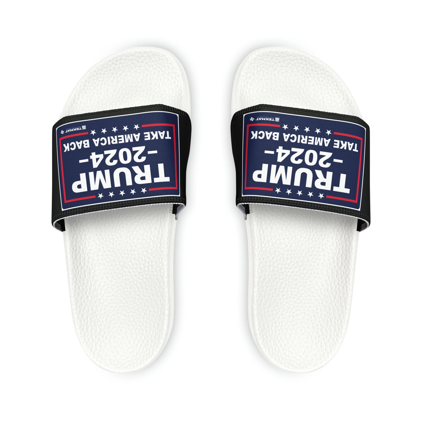Women's Trump 2024 Take America Back Comfy PU Slide Sandals